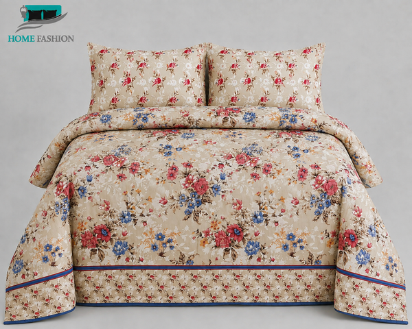 3. Vintage Rose Garden King Size Bedsheet Set